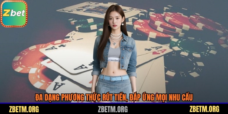 Đa dạng phương thức rút tiền, đáp ứng mọi nhu cầu